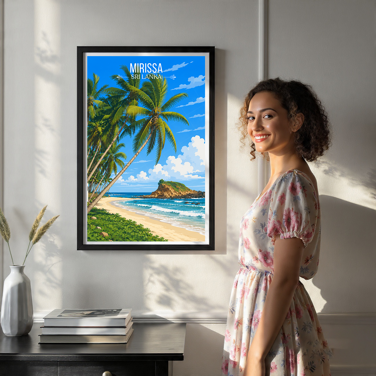 Mirissa - Sri Lanka - Travel Poster Print Modern Style Wall Art - Art Print - Travel Art Poster