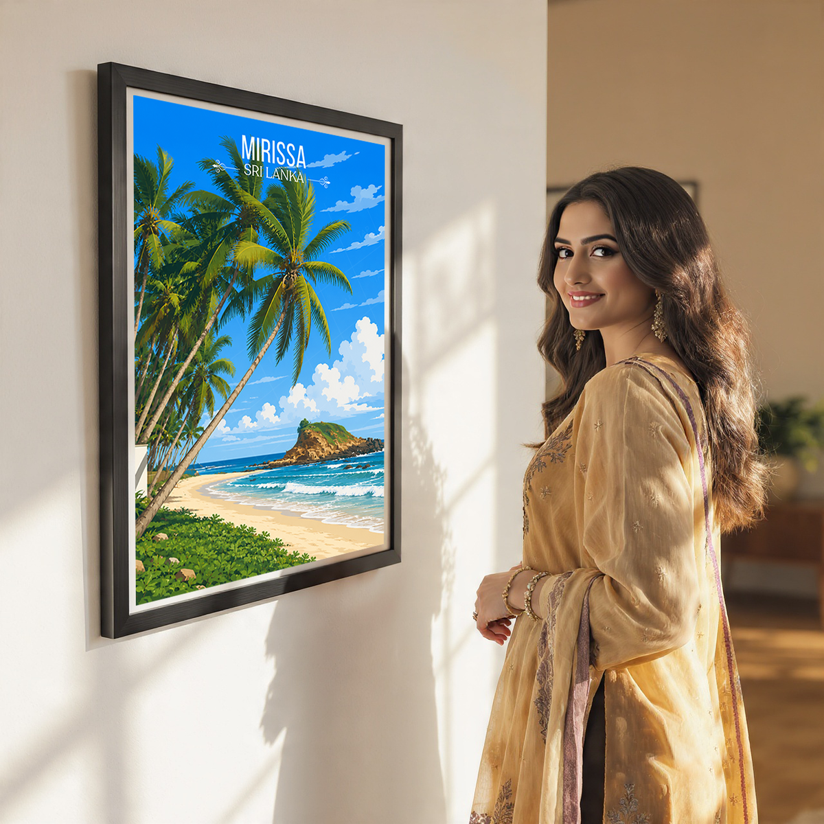 Mirissa - Sri Lanka - Travel Poster Print Modern Style Wall Art - Art Print - Travel Art Poster