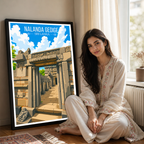 Nalanda Gedige - Sri Lanka - Travel Poster Print Modern Style Wall Art - Art Print - Travel Art Poster