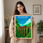 Nine Arches Bridge - Sri Lanka - Travel Poster Print Modern Style Wall Art - Art Print - Travel Art Poster