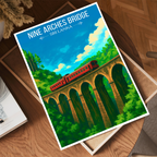 Nine Arches Bridge - Sri Lanka - Travel Poster Print Modern Style Wall Art - Art Print - Travel Art Poster