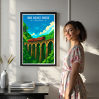 Nine Arches Bridge - Sri Lanka - Travel Poster Print Modern Style Wall Art - Art Print - Travel Art Poster