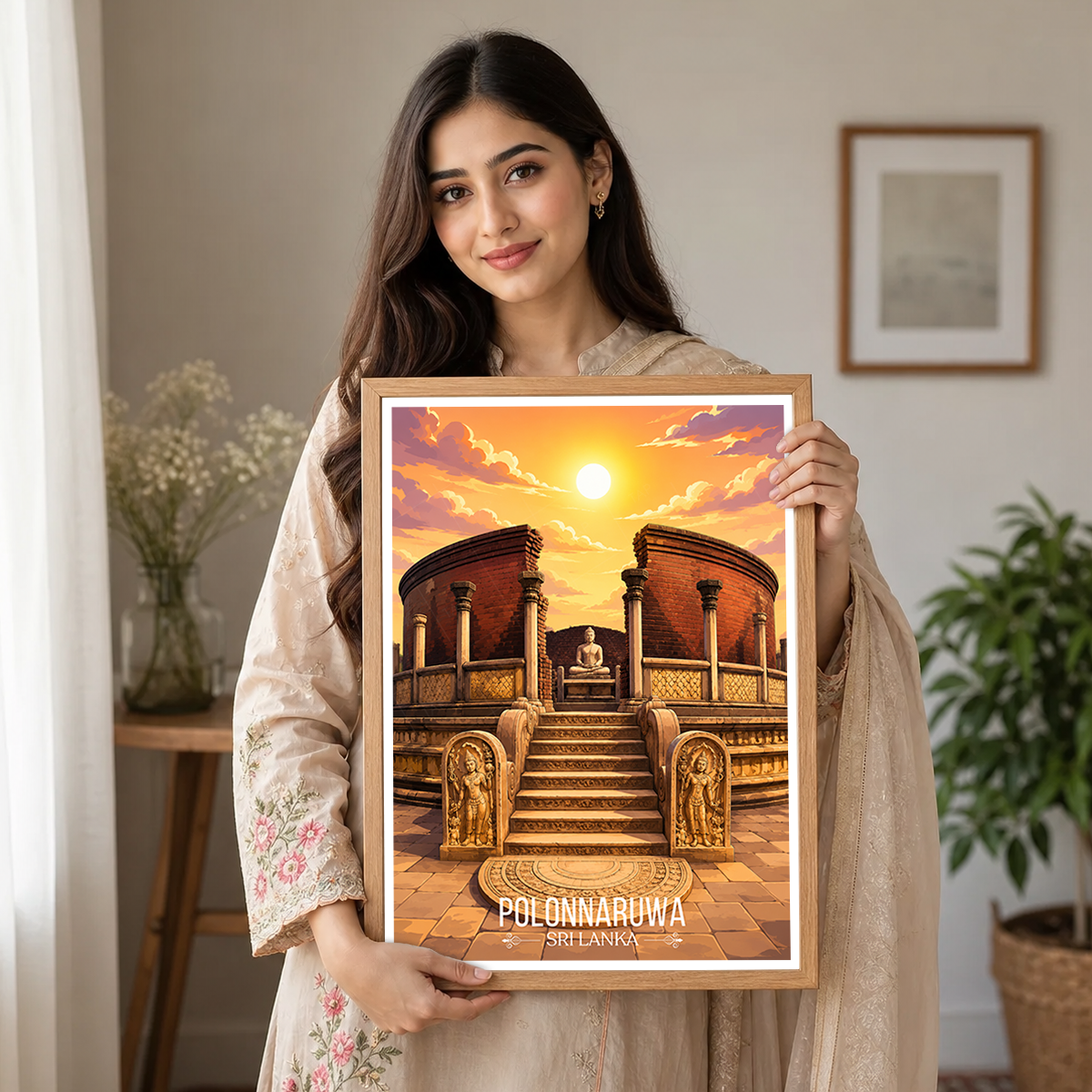 Polonnaruwa - Sri Lanka - Travel Poster Print Modern Style Wall Art - Art Print - Travel Art Poster