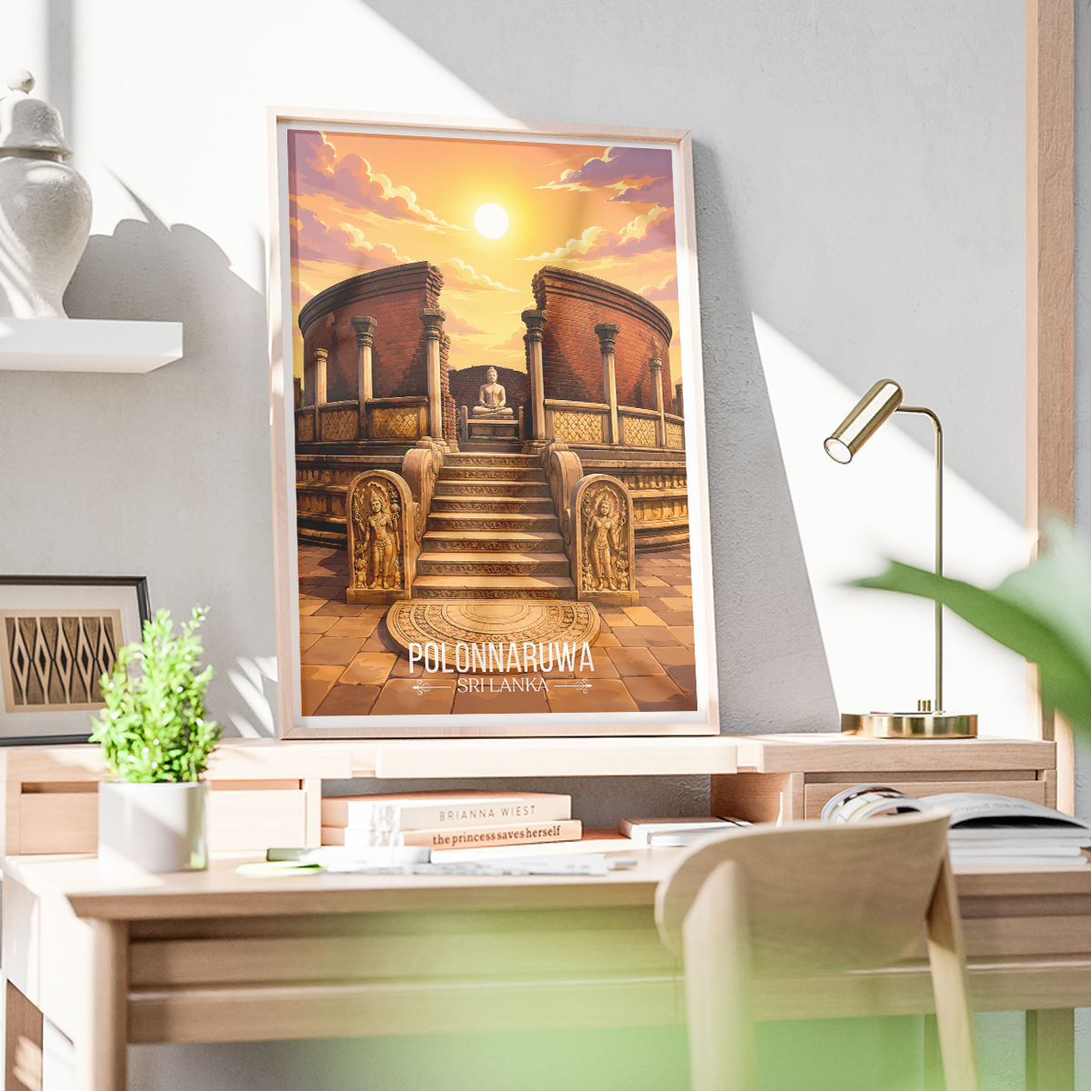 Polonnaruwa - Sri Lanka - Travel Poster Print Modern Style Wall Art - Art Print - Travel Art Poster