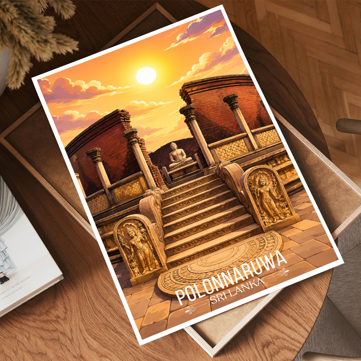 Polonnaruwa - Sri Lanka - Travel Poster Print Modern Style Wall Art - Art Print - Travel Art Poster