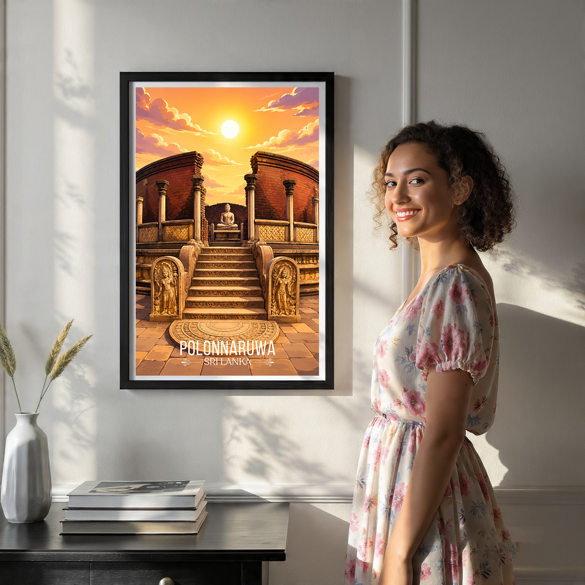 Polonnaruwa - Sri Lanka - Travel Poster Print Modern Style Wall Art - Art Print - Travel Art Poster