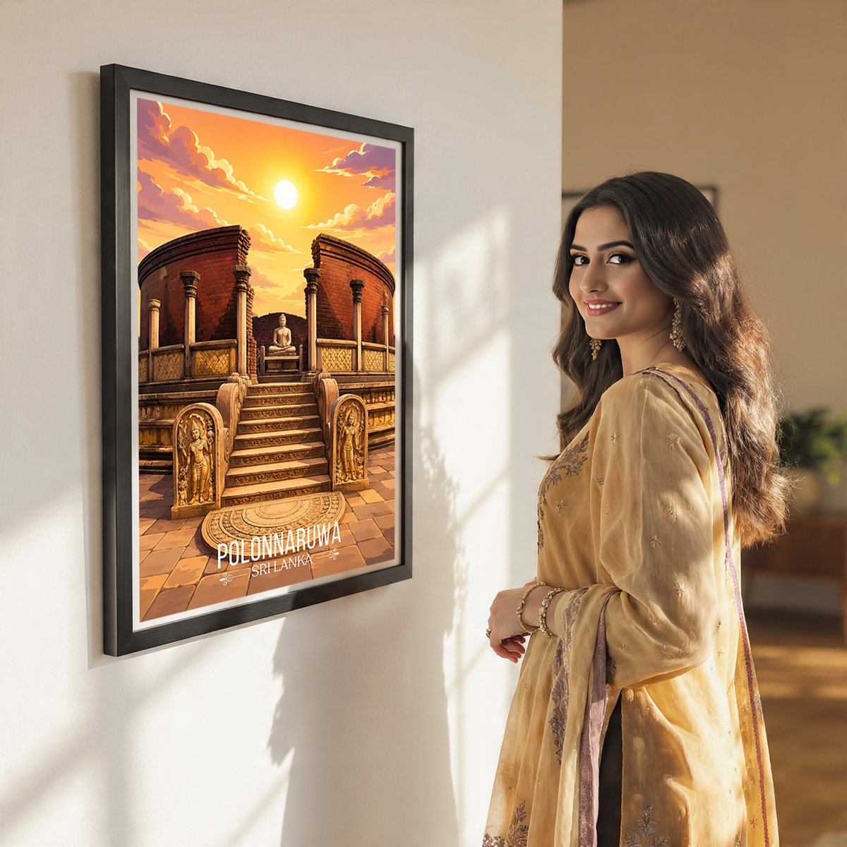 Polonnaruwa - Sri Lanka - Travel Poster Print Modern Style Wall Art - Art Print - Travel Art Poster