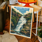 Ravana Falls - Sri Lanka - Travel Poster Print Modern Style Wall Art - Art Print - Travel Art Poster