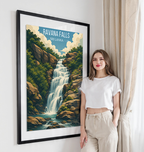 Ravana Falls - Sri Lanka - Travel Poster Print Modern Style Wall Art - Art Print - Travel Art Poster