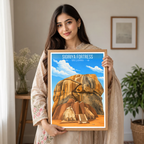 Sigiriya Fortress - Sri Lanka - Travel Poster Print Modern Style Wall Art - Art Print - Travel Art Poster