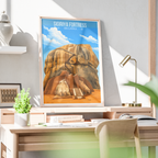 Sigiriya Fortress - Sri Lanka - Travel Poster Print Modern Style Wall Art - Art Print - Travel Art Poster