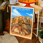 Sigiriya Fortress - Sri Lanka - Travel Poster Print Modern Style Wall Art - Art Print - Travel Art Poster