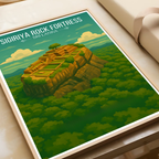 Sigiriya Rock Fortress - Sri Lanka - Travel Poster Print Modern Style Wall Art - Art Print - Travel Art Poster