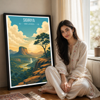 Sigiriya - Sri Lanka - Travel Poster Print Modern Style Wall Art - Art Print - Travel Art Poster