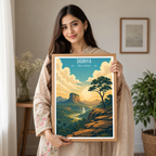 Sigiriya - Sri Lanka - Travel Poster Print Modern Style Wall Art - Art Print - Travel Art Poster