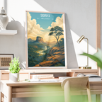 Sigiriya - Sri Lanka - Travel Poster Print Modern Style Wall Art - Art Print - Travel Art Poster