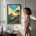 Sigiriya - Sri Lanka - Travel Poster Print Modern Style Wall Art - Art Print - Travel Art Poster