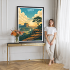 Sigiriya - Sri Lanka - Travel Poster Print Modern Style Wall Art - Art Print - Travel Art Poster