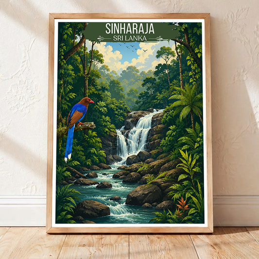 Sinharaja - Sri Lanka - Travel Poster Print Modern Style Wall Art - Art Print - Travel Art Poster