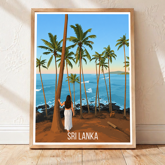 Sri Lanka - Travel Poster Print Modern Style Wall Art - Art Print - Travel Art Poster