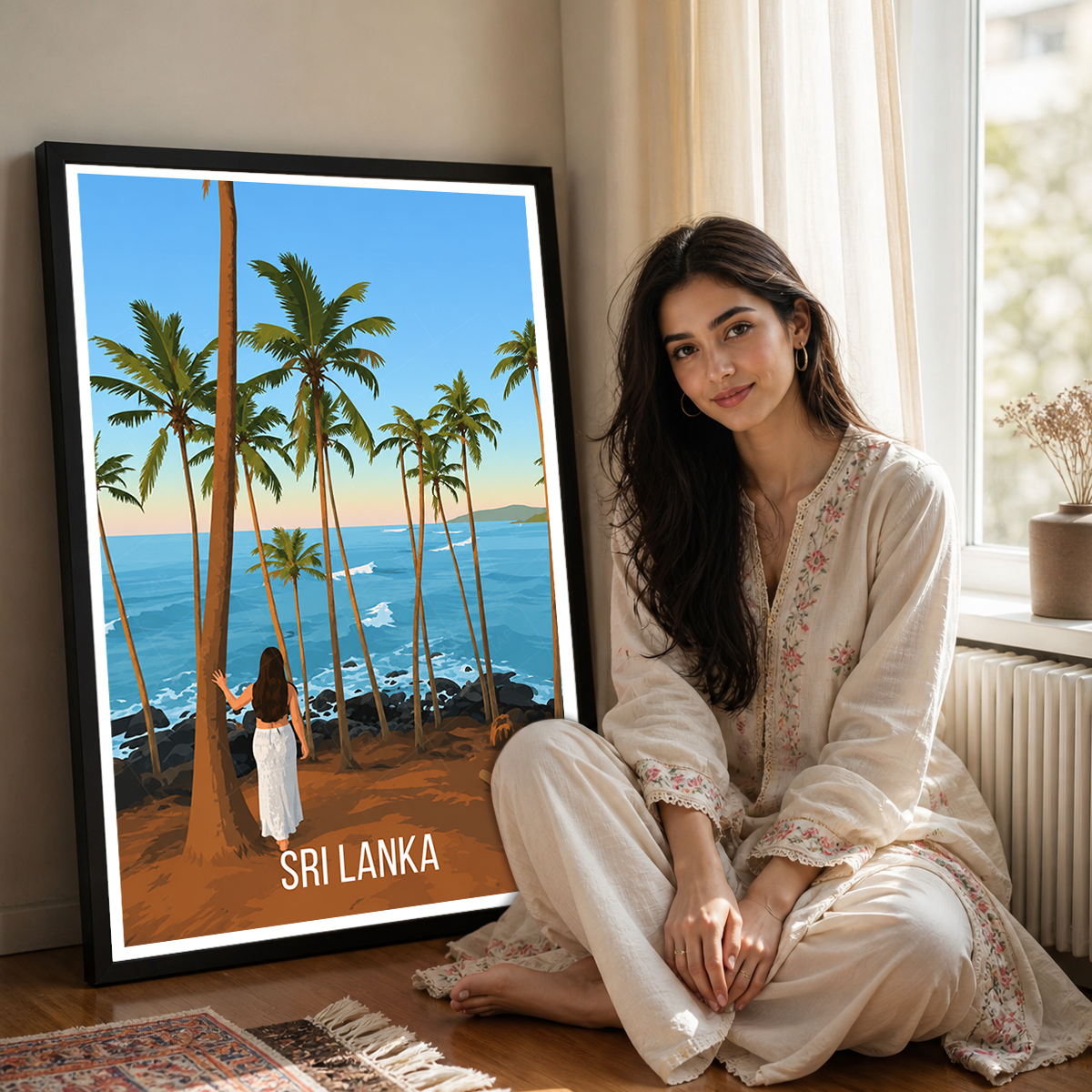 Sri Lanka - Travel Poster Print Modern Style Wall Art - Art Print - Travel Art Poster