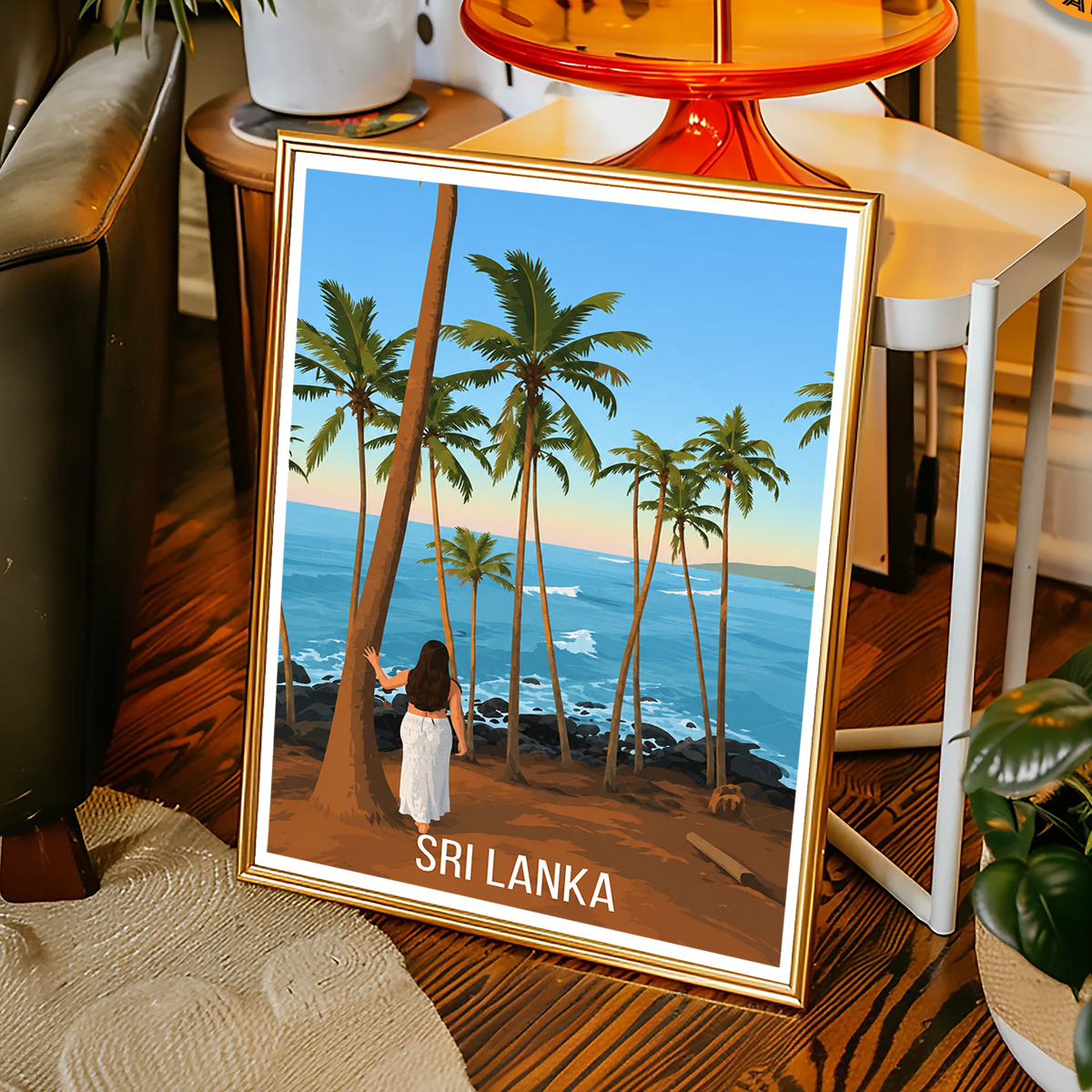 Sri Lanka - Travel Poster Print Modern Style Wall Art - Art Print - Travel Art Poster