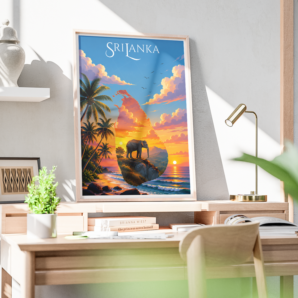 Sri Lanka - Travel Poster Print Modern Style Wall Art