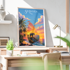 Sri Lanka - Travel Poster Print Modern Style Wall Art