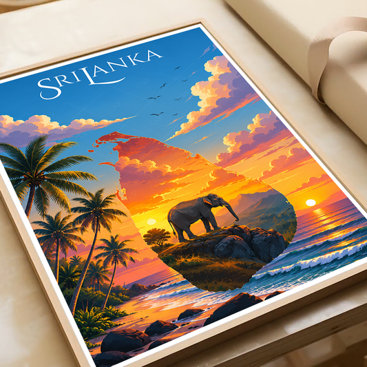 Sri Lanka - Travel Poster Print Modern Style Wall Art - Art Print - Travel Art Poster
