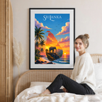 Sri Lanka - Travel Poster Print Modern Style Wall Art