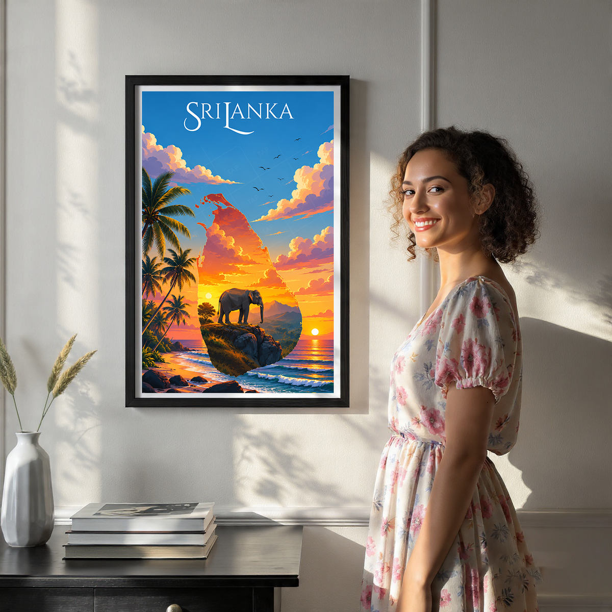 Sri Lanka - Travel Poster Print Modern Style Wall Art
