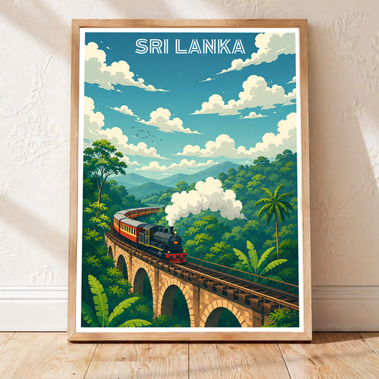 Sri Lanka - Travel Poster Print Modern Style Wall Art - Art Print - Travel Art Poster