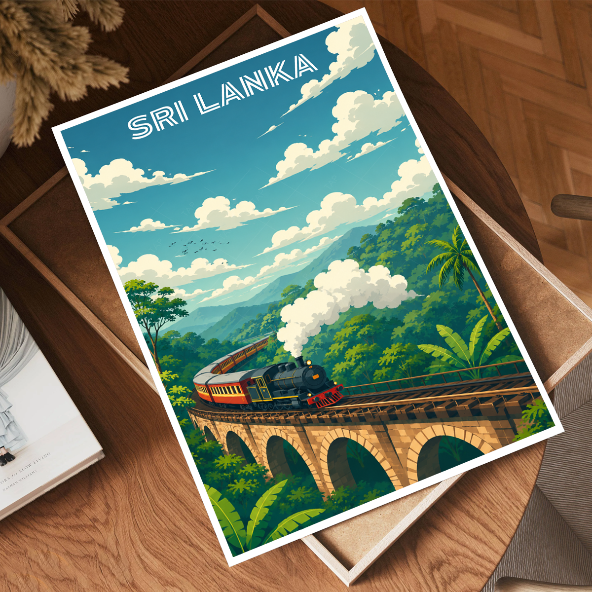 Sri Lanka - Travel Poster Print Modern Style Wall Art