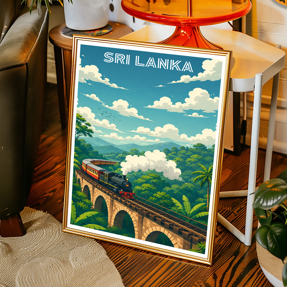 Sri Lanka - Travel Poster Print Modern Style Wall Art