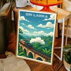 Sri Lanka - Travel Poster Print Modern Style Wall Art