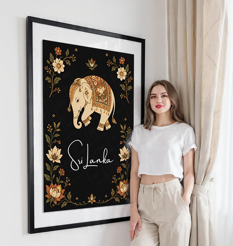Sri Lanka - Travel Poster Print Modern Style Wall Art