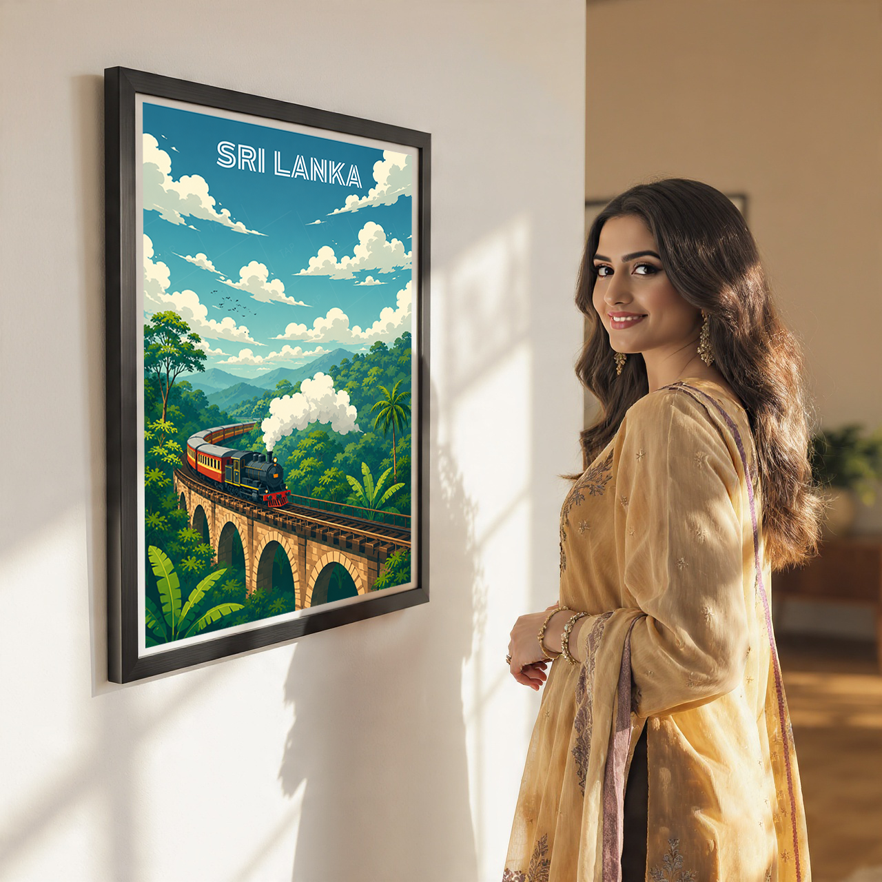 Sri Lanka - Travel Poster Print Modern Style Wall Art