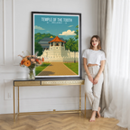 Temple of the Tooth - Sri Lanka - Travel Poster Print Modern Style Wall Art