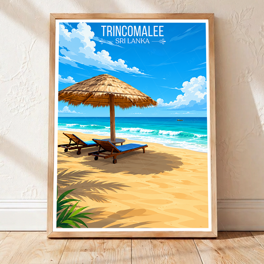 Trincomalee - Sri Lanka - Travel Poster Print Modern Style Wall Art - Art Print - Travel Art Poster
