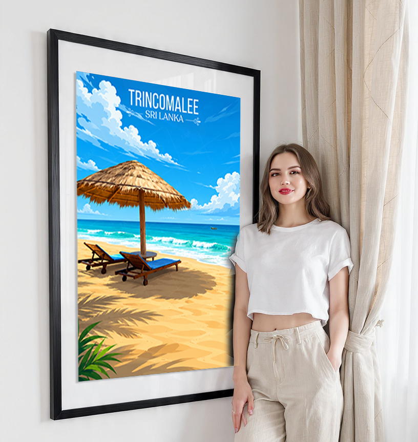 Trincomalee - Sri Lanka - Travel Poster Print Modern Style Wall Art