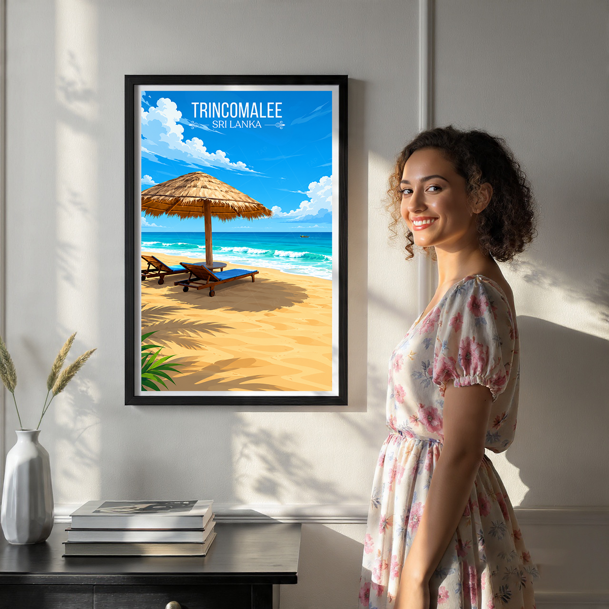 Trincomalee - Sri Lanka - Travel Poster Print Modern Style Wall Art