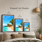 Unawatuna - Sri Lanka - Travel Poster Print Modern Style Wall Art
