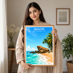 Unawatuna - Sri Lanka - Travel Poster Print Modern Style Wall Art