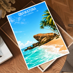 Unawatuna - Sri Lanka - Travel Poster Print Modern Style Wall Art