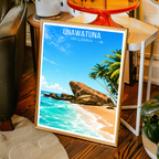 Unawatuna - Sri Lanka - Travel Poster Print Modern Style Wall Art