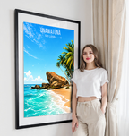 Unawatuna - Sri Lanka - Travel Poster Print Modern Style Wall Art