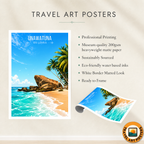 Unawatuna - Sri Lanka - Travel Poster Print Modern Style Wall Art