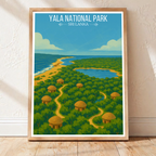 Yala National Park - Sri Lanka - Travel Poster Print Modern Style Wall Art