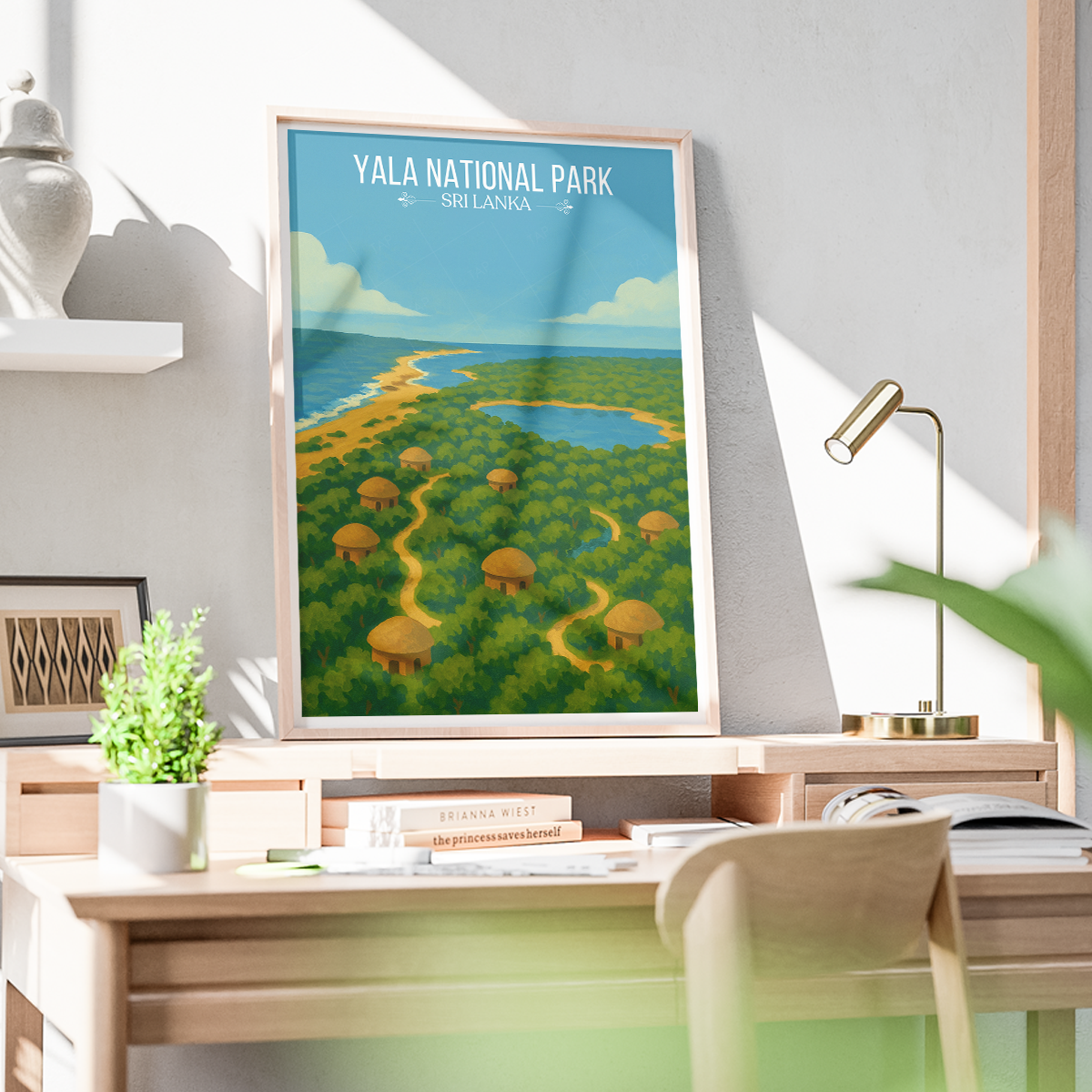 Yala National Park - Sri Lanka - Travel Poster Print Modern Style Wall Art