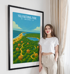 Yala National Park - Sri Lanka - Travel Poster Print Modern Style Wall Art